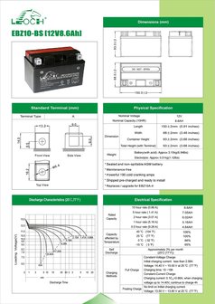 Leoch motobatterij EBZ10-BS