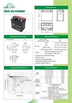 Leoch motobatterij EBZ7L-BS